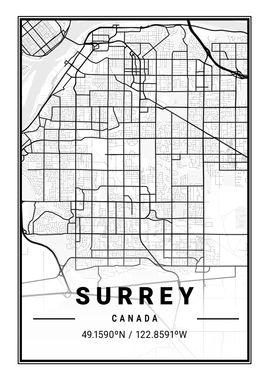 Surrey Light City Map