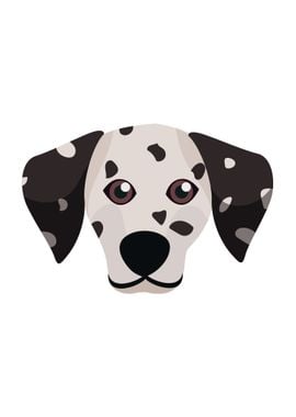 Dalmatian Dog Face