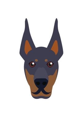 Doberman Pinscher Dog Face