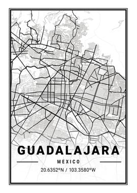 Guadalajara Light City Map