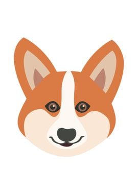 Welsh Corgi Dog Face