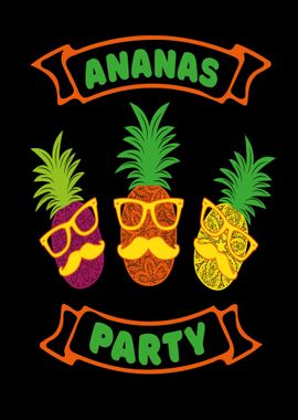 Hipster pineapple party