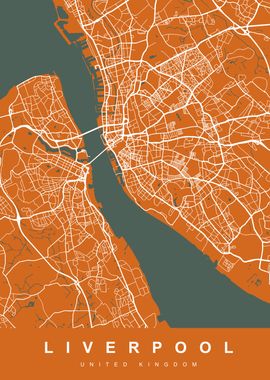 Map Liverpool England