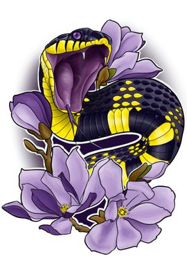 Snake and Magnolias