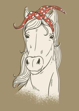 horse with Bandana