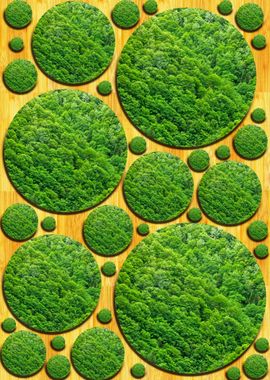 Forest bubbles on bamboo