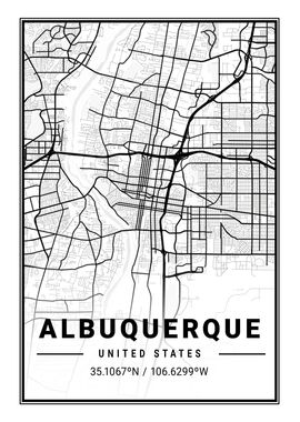 Albuquerque Light City Map