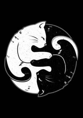 Ying Yang Cat Lover  Yin 