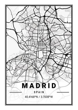 Madrid Light City Map