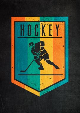 Hockey Retro Badge