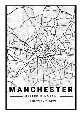 Manchester Light City Map