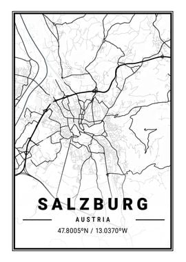 Salzburg Light City Map