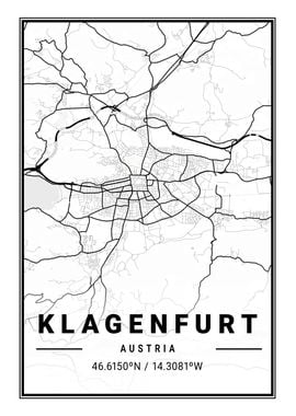 Klagenfurt Light City Map