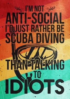 Scuba Diving Retro Design