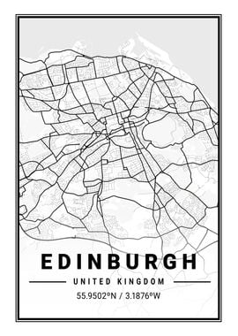 Edinburgh Light City Map