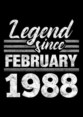 Legend Since February 1988