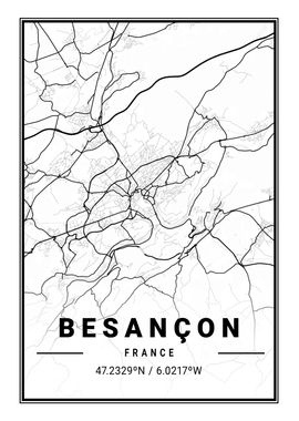 Besanon Light City Map