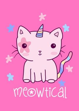 Unicorn Kitty Cat Meow