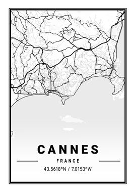 Cannes Light City Map