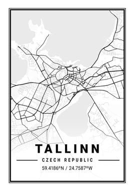 Tallinn Light City Map