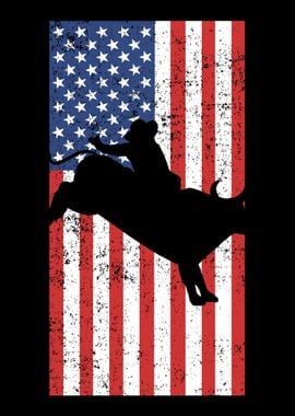 Rodeo Amerika Reiten Flagg