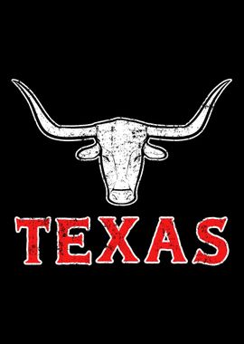 Texas Stier Motiv Vintage 