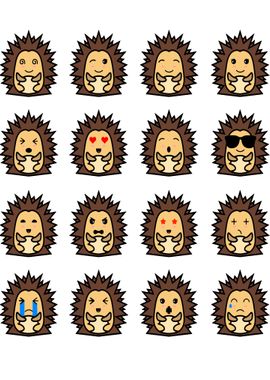 Funny Emoji Hedgehog