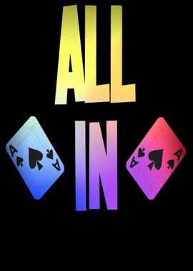 Poker ALL IN Karten Pik