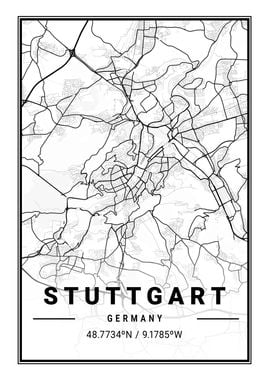 Stuttgart Light City Map