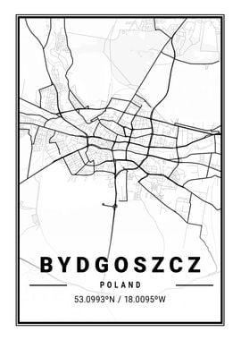 Bydgoszcz Light City Map