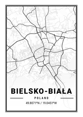 Bielsko Biala Light Map