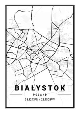 Bialystok Light City Map