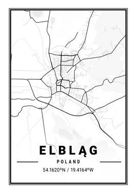 Elblag Light City Map