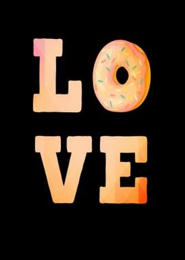 Donuts Love Heart Love