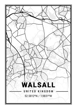 Walsall Light City Map