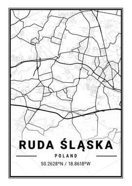 Ruda Slaska Light City Map