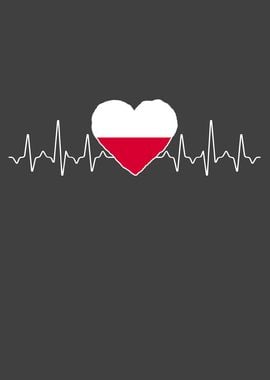 Poland Heartbeat Flag