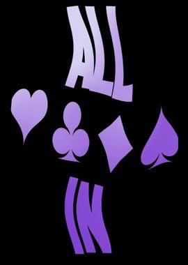 Poker ALL IN Karten Pik