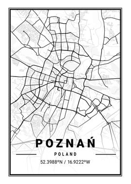 Poznan Light City Map