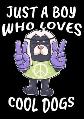 Peace Love Dog Young Man