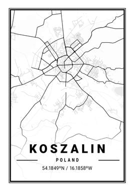 Koszalin Light City Map