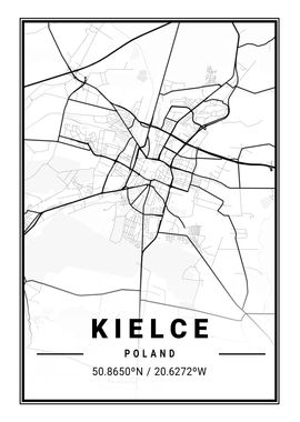 Kielce Light City Map