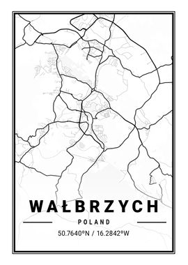 Walbrzych Light City Map