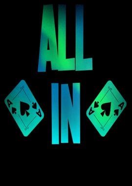 Poker ALL IN Karten Pik