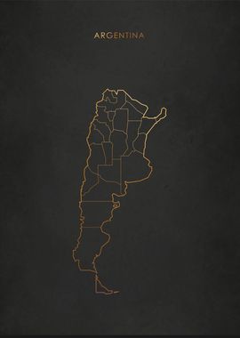 Gold Argentina Map