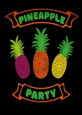 Pineapple party colorful