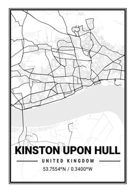 Kinston Upon Hull City Map