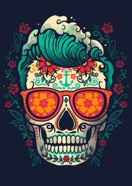 Calavera summer surfer