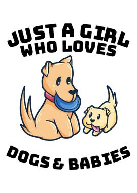 Dog Baby Child Girls