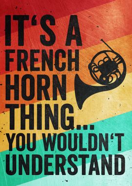 French Horn Retro Vintage